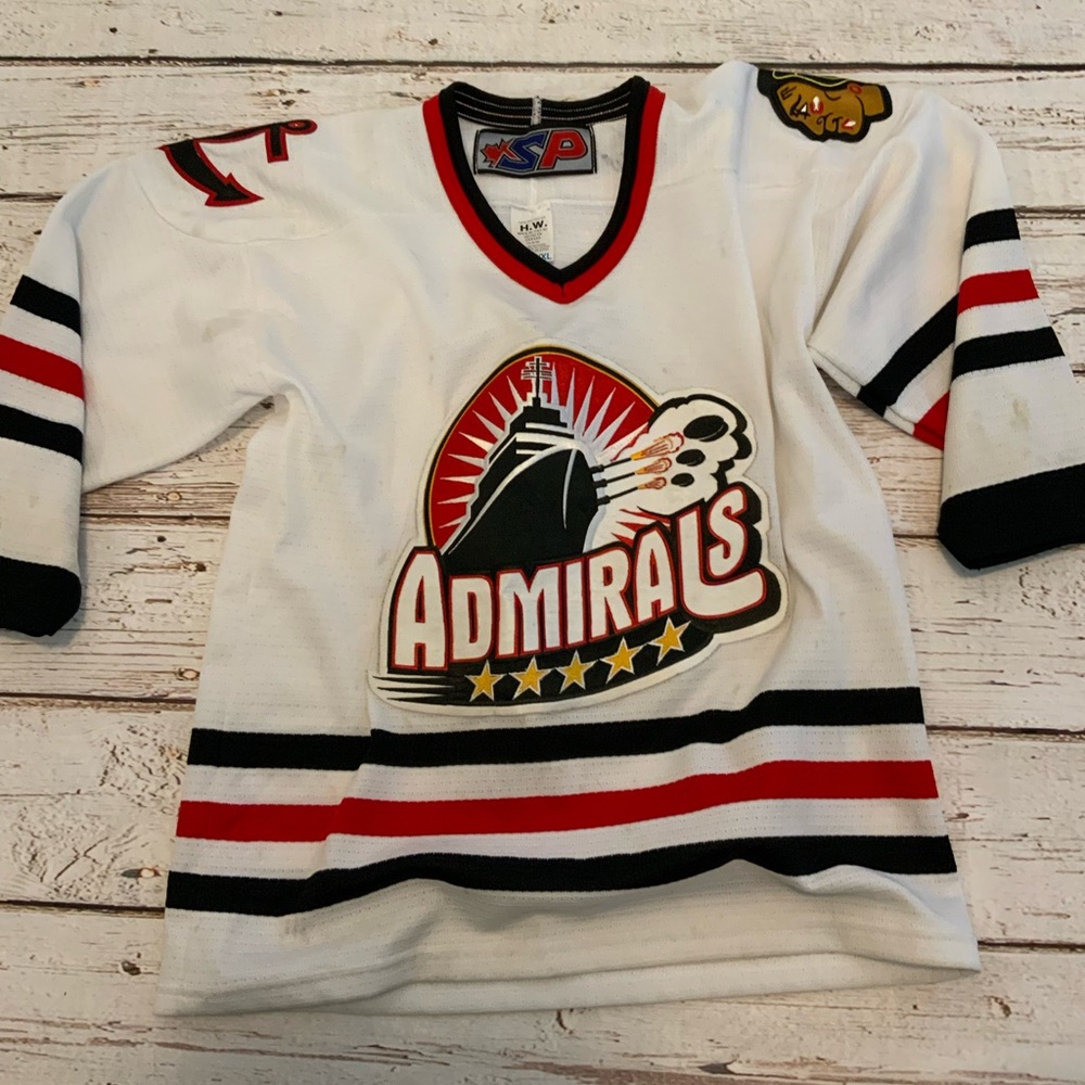 Team‎ Signed Norfolk Admirals AHL Jersey Kids L/XL Chicago Blackhawks Reebok CCM